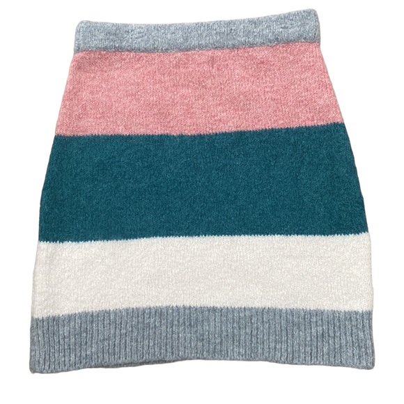 Lou & Grey for Loft Alpaca Wool Blend Striped Sweater Skirt - Picture 5 of 6